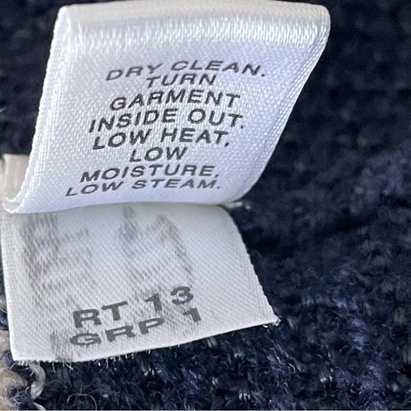 St. John Sweater yellow label striped sweater wool viscose 35478 - Picture 8 of 12